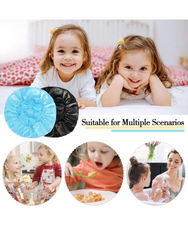 Arqumi Kids Silk Satin Bonnet 2Pcs Set - Soft Adjustable Night Cap for Baby to Teens in Black & Blue - Buy Online on GoSupps.com