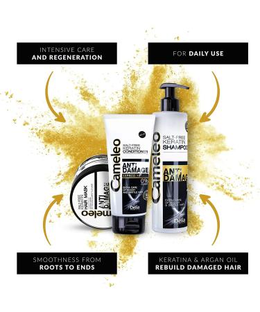 Cameleo Keratin Serum for Damaged Hair - Regenerating Treatment with Biomimetic Keratin & Argan Oil - Heat Protection - 55ml - Buy Online on GoSupps.com