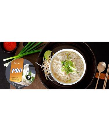 HO-YA Instant Vietnamese Pho Noodles Bowl 12 Pack 70g Rice Noodles with Chili Powder Packet Vegetarian and Gluten Free 70 g (Pack of 12) - Buy Online on GoSupps.com