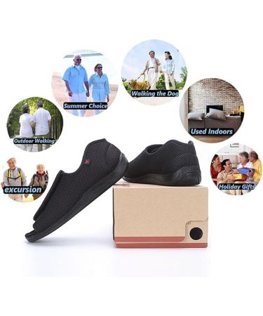Women's Diabetic Shoes - Breathable Adjustable Sandals for Elderly | Comfortable Indoor/Outdoor Footwear for Arthritis & Swollen Feet - Size 6.5 Gris - Buy Online on GoSupps.com