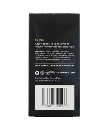 DandyMen Tobacco Vanilla Deodorant 2.5 oz - Buy Online on GoSupps.com