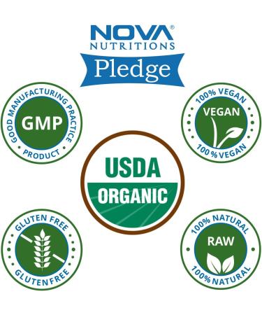 Nova Nutritions Certified Organic Moringa Oleifera Leaf Powder 16 OZ - Superfood Green Powder - Buy Online on GoSupps.com