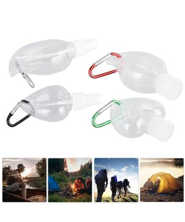 Portable Travel Bottles Set - 50ml Leakproof Keychain Bottles for Soap Shampoo & Conditioner - Refillable Transparent Plastic - Buy Online on GoSupps.com