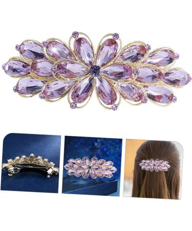 minkissy Rhinestone Spring Hair Accessories Wedding Rhinestone Hair Clip Bridal Flower Barrette Bridal Floral Flower Decorations Hairpins for Girls Bridesmaid Alloy Hair up - Buy Online on GoSupps.com