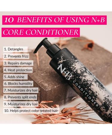 N+B Core Collection Conditioner 10oz | Paraben-Free Hydrating & Strengthening for All Hair Types | USA Made - Buy Online on GoSupps.com