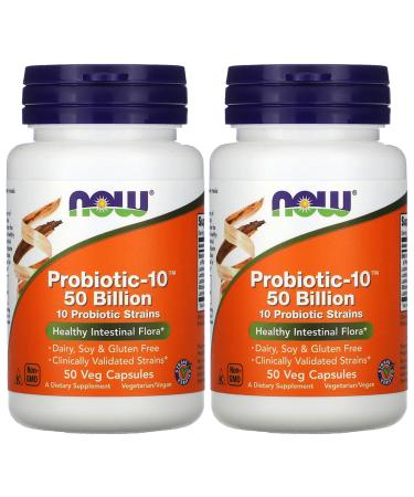 Probiotic10 50 Billion - Now Foods - 50 - VegCap -(Pack of 2)