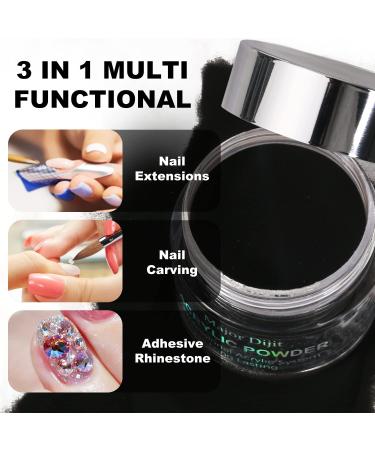 120g Clear Acrylic Nail Powder - Professional Polymer for 3D French Nail Extensions | Durable Beauty Gifts (Black) - International Shipping Available - Buy Online on GoSupps.com
