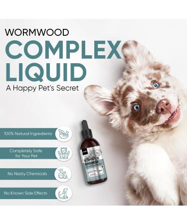 Natural Wormwood Liquid for Dogs & Cats - 2-4 Years Supply - 100% Safe with No Nasty Chemicals & Known Side Effects - Mix in Water & Food - Wormwood Drops For Gut Health & Intestinal Hygiene - 120ml 120 ml (Pack of 1) - Buy Online on GoSupps.com