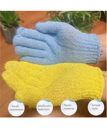Natural Bamboo Exfoliating Bath Gloves - 1 Pair for Body and Face | Pink Wash Gloves for Adults and Kids - Body Shop Quality - Buy Online on GoSupps.com
