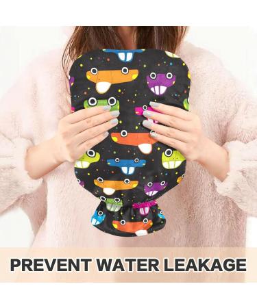Naanle Colored Cars Hot Water Bottle - 2L Transparent Cover for Bed & Pain Relief | Large Hot Water Bottle for Hand & Feet Warmth - Buy Online on GoSupps.com
