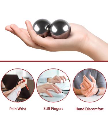 Buy BIMUYI 2 Pcs Meditation Balls - 304 Stainless Steel Baoding Balls 40mm for Hand Exercise - Includes Case | International Shipping - Buy Online on GoSupps.com