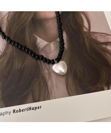 OralGos Fashion Heart Necklace - Dainty Pearl Pendant & Clavicle Chain for Stunning Style | International Shipping - Buy Online on GoSupps.com