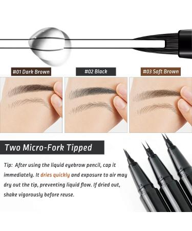 Buy Eyebrow Pomade Stamp | Microblading Liquid Pen Kit | Dark Brown Eyebrow Kit with Spoolie Brush & Travel Pouch - Fast International Shipping - Buy Online on GoSupps.com