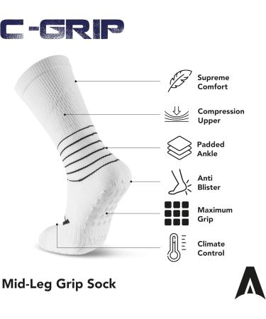 Atak Sports Compression Socks 6-8 | Premium White Compression Socks for Enhanced Performance & Recovery - International Shipping Available - Buy Online on GoSupps.com