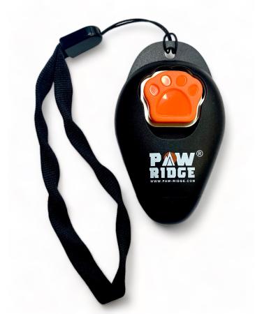 PAW RIDGE PRO CLICKER -Dog Training Clicker CLICKER - Perfect for Clicker Training - Behaviour Training - Training Clicker for Dogs Reinforce Positive Behaviour Comfortable to hold (BLACK/ORANGE)