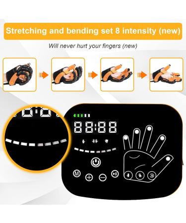 MZU Rehabilitation Robotic Gloves for Stroke & Arthritis Recovery | Best Rehab Equipment for Hemiplegia - Orange Left-S - Buy Online on GoSupps.com