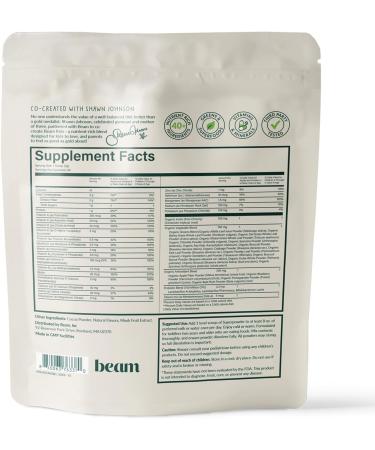 Beam Kids All in One Superfood Powder Nutritional Shake Organic Greens Probiotics Vitamins Immune Support Gut Health Superfood Drink Daily Nutrition for Children No Artificial Sweeteners Chocolate 8 Ounce (Pack of 1) - Buy Online on GoSupps.com