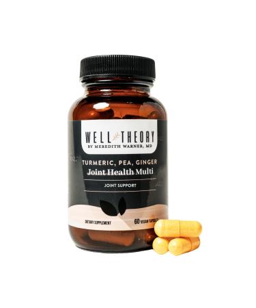 WELL THEORY Joint Wellness Supplement Turmeric Ginger & Pea Antioxidant Support for Healthy Joints 60 Capsules