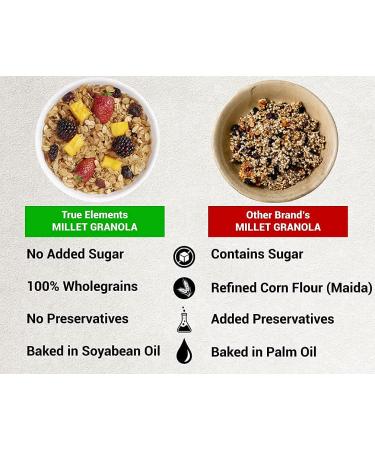 True Elements Millet Granola 31.74 Oz - Jowar & Bajra Flakes | Healthy Breakfast Granola - Buy Online on GoSupps.com
