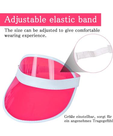 Apomoons Unisex 80s Neon Sun Visor Caps - 4 Piece Transparent Sunshield for Golf Tennis & Parties - Buy Online on GoSupps.com