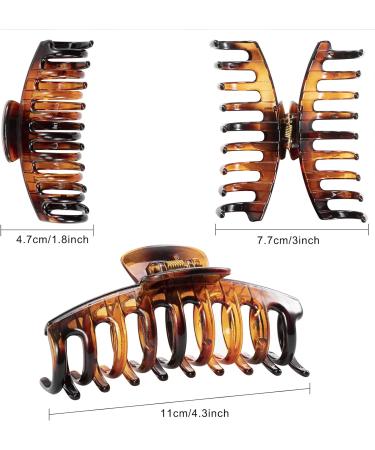 Large Non-Slip Hair Claw Clips for Women and Girls - Strong Hold Hair Styling Clasps (4 Pack) - Buy Online on GoSupps.com