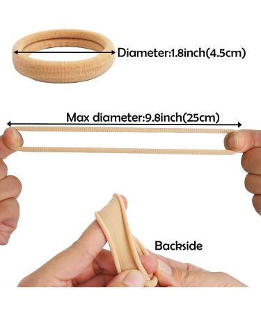 100PCS Seamless Thick Hair Ties for Women & Girls - Elastic No Damage Ponytail Holders in 10 Neutral Colors - Lady Hair Accessories - Buy Online on GoSupps.com