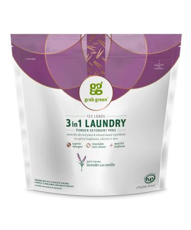 Grab Green 3-in-1 Laundry Detergent Pods Lavender132 Loads 5lbs 4oz (2376 g)
