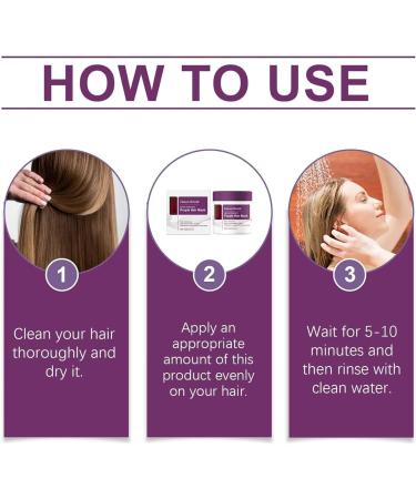 Maca Essence Purple Hair Mask Maca Purple Hair Mask Collagen Hair Mask Purple Moisturizing Conditioner Neutralizes Brass and Yellow Tones (2pcs) - Buy Online on GoSupps.com