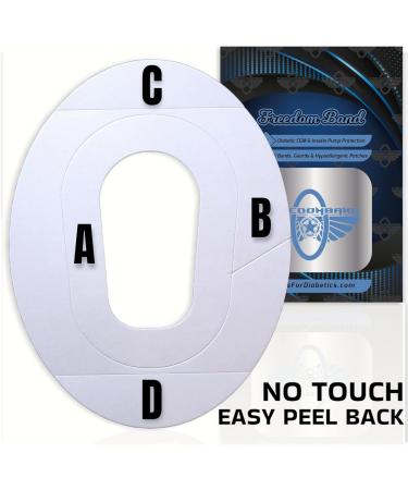 Hypoallergenic Dexcom G6 CGM Guard Patches - 10 Count, Waterproof, No Touch, Bumper Cover Tapes - White - Buy Online on GoSupps.com