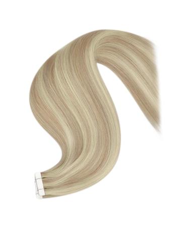 Youngsee Real Hair Extensions Tape - 50cm Ash Blond & Blond Invisible Tape Extensions - Remy Tape In Hair - 20pcs #18/613 & #18P613 - International Shipping - Buy Online on GoSupps.com