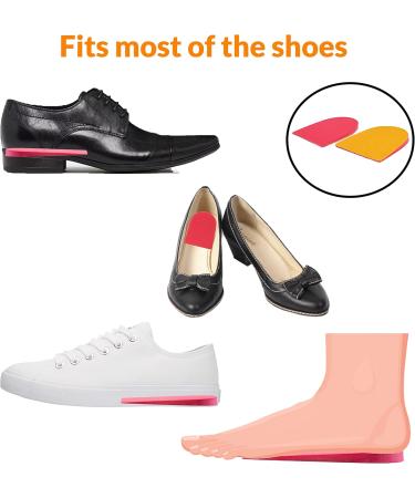 Adjustable Orthopedic Heel Lift for Leg Length Discrepancies & Heel Pain - Unisex 4mm | Sports Injury & Achilles Tendonitis Relief | Height Increase Insoles | Made in Singapore - Buy Online on GoSupps.com