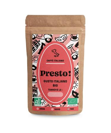 cafe bonnac Presto Gusto Italiano Ground Coffee 1kg | Arabica/Robusta | Intense Italian Taste | Notes of Cocoa and Hazelnut | French Artisan Roast | Compatible with Filter French Press & Gentle Brewing Methods