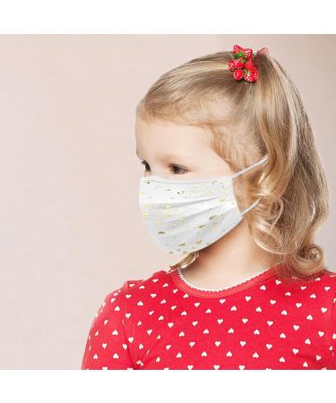 30PC Kids Lace 4 Ply Disposable_Face_Mask Breathable Elastic Earloops for Boys Girls Daliy Use - Buy Online on GoSupps.com