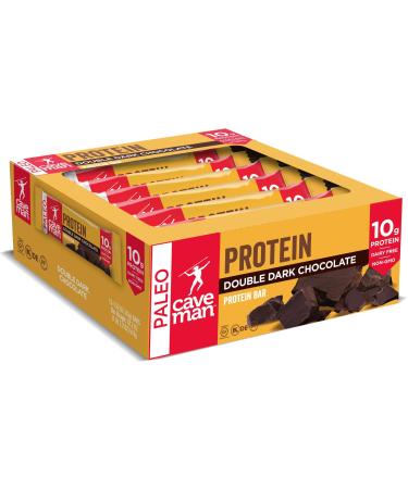 Caveman Foods Protein Bar Double Dark Chocolate 12 Bars 1.52 oz (43 g) Each