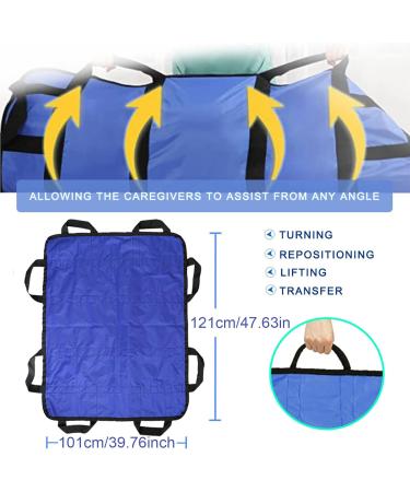 48" X 40" Multipurpose Positioning Bed Pad Waterproof Reusable Transfer Sheet for Lifting Turning Moving and Repositioning for Patients Double Sided Nylon Fabric - Buy Online on GoSupps.com