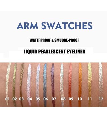 ZUK Glitter Liquid Eyeliner - Quick-Drying & Waterproof - Rich Pigment, Long Lasting - 0.11 Fl Oz - Buy Online on GoSupps.com