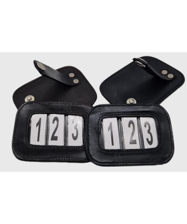 Tysons Breeches Tournament Head Numbers - Black & Brown Leather - Pair of 2 Pieces - Buy Online on GoSupps.com