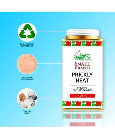 SNAKE BRAND Prickly Heat Cooling Body Powder 140g (Classic Pack of 3) Classic 140 g (Pack of 1) - Buy Online on GoSupps.com