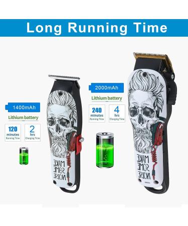 Professional Cordless Hair Clipper & Trimmer Set - T-Blade Rechargeable 13 Combs - Ideal for Men & Fathers - Buy Online on GoSupps.com
