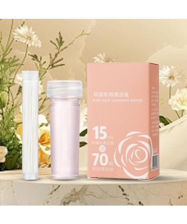 Piercing Cleaning Kit 70 Pieces Piercing Hole Cleaning Kit Ear Wax Removal Solution 15ml for Home Travel - Buy Online on GoSupps.com