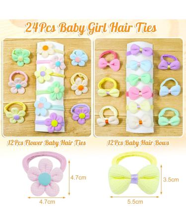 Buy KinRetixia 24-Piece Colorful Sunflower Baby Hair Gum | Soft Seamless Ponytail Holders for Toddlers Babies & Girls - International Shipping Available - Buy Online on GoSupps.com