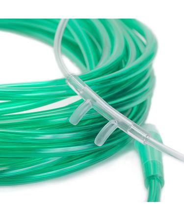 Healva 10 Pack High-Flow Soft Nasal Oxygen Cannula with Standard Connector - 6.6 Feet Green Tubing - Buy Online on GoSupps.com