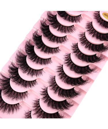 HBZGTLAD 10 Pairs Natural Thick 3D Mink False Eyelashes - Long Makeup Lashes for Beauty & Extension (W024) - International Shipping Available - Buy Online on GoSupps.com