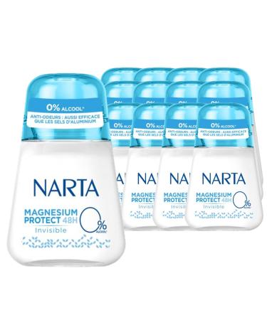 [LOT OF 12] Narta Magnesium Protect Invisible Roll-on Deodorant 50ml