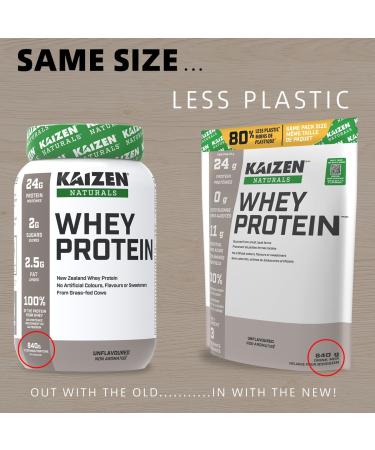 Kaizen Naturals Whey Protein Unflavoured 840g Pouch Unflavoured 27 Servings (Pack of 1) - Buy Online on GoSupps.com