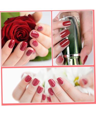 Gel Nail Stickers Cuttable Semi Cured Gel Nail Strips for Professionals Beginners Nail Art (UV Lamp Required but Not Included) Dark Red - Buy Online on GoSupps.com