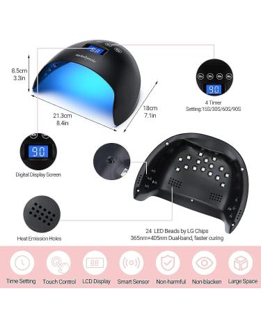 MelodySusie Professional Acrylic Nail Kit Set with Electric Nail Drill, UV LED Nail Lamp, and 3D Nail Art Decoration - All-in-One Compact Efile Electrical File Kit for Gel Nails - Buy Online on GoSupps.com