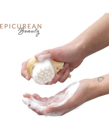 Soft Bristle Face Cleaning Beauty Brush for Deep Pore Cleansing - Ivory - Buy Online on GoSupps.com