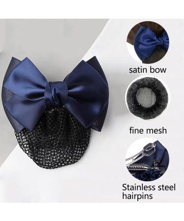 2 Pieces Hair Bowknot Bun Covers | Elastic Mesh Hair Caps for Nurses & Flight Attendants - Shop Internationally! - Buy Online on GoSupps.com