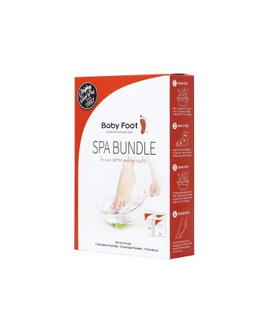 Baby Foot Spa Bundle - Original Exfoliant Foot Peel + Foot Soaks & Scrub - Repair Rough Feet, Remove Dead Skin, Lavender Scented - 2.4 Fl. Oz - Buy Online on GoSupps.com